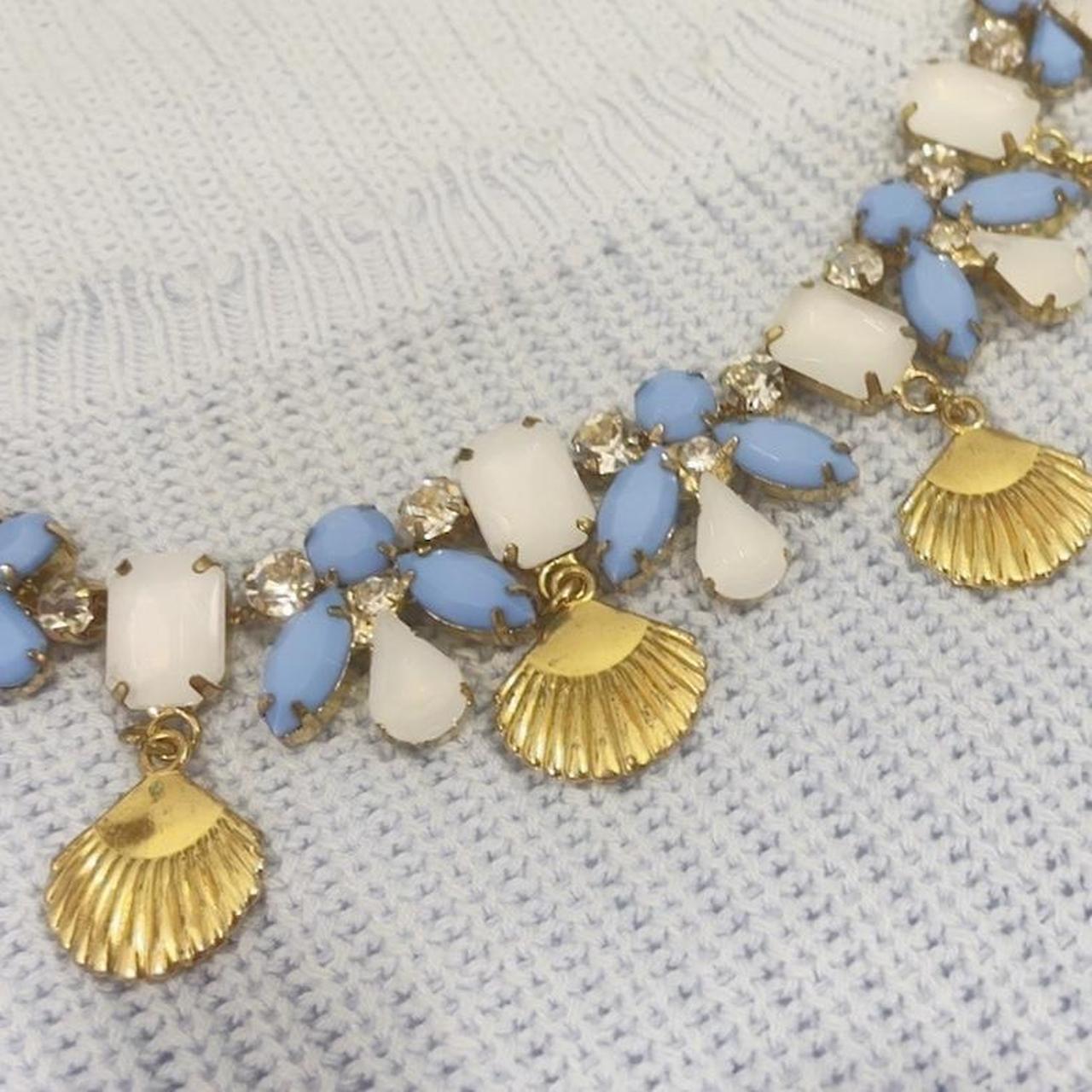 Seashell Necklace Ruffle Top by Japanese Brand Liz... - Depop