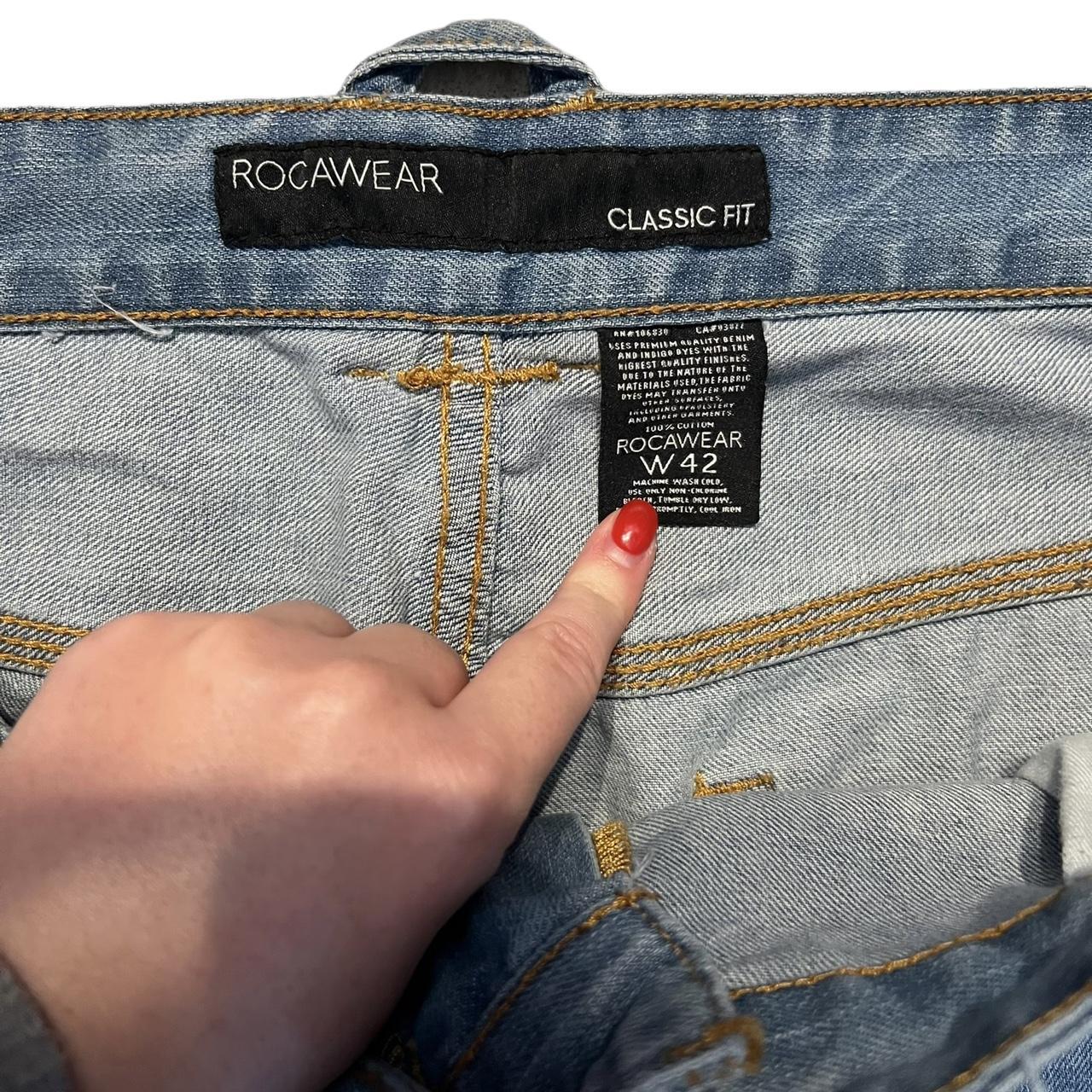 Y2K Rocawear Denim Jeans with Embellishments waist 42 - Depop
