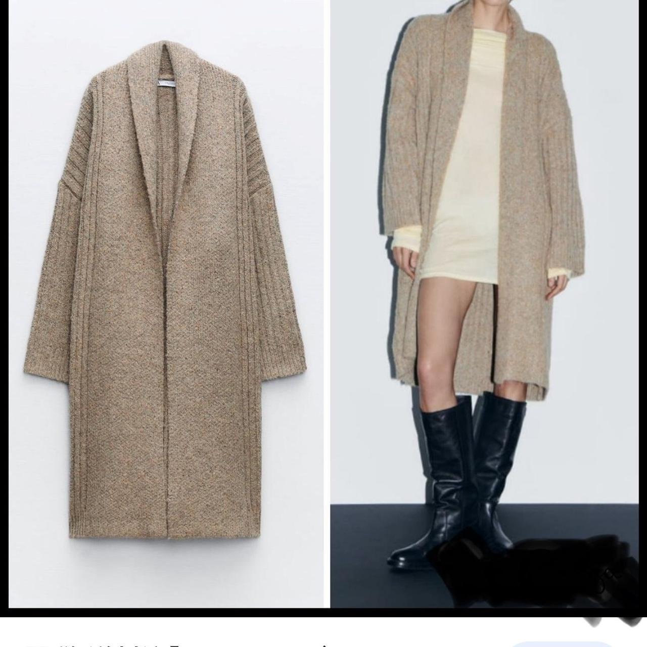 Long cardigan coat zara online