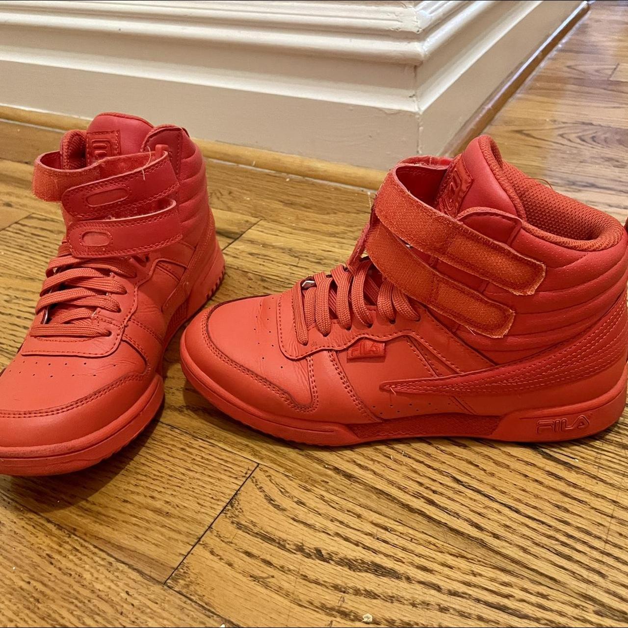 Fila red high top sneakers. Women s size 8. Only