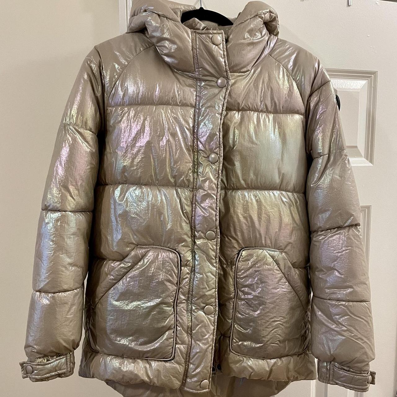 Noize metallic winter puffer coat. Women’s size... - Depop