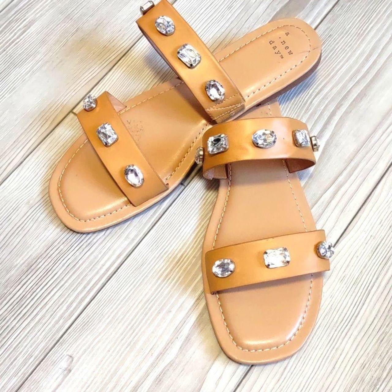 A New Day Women's Tan Sandals | Depop