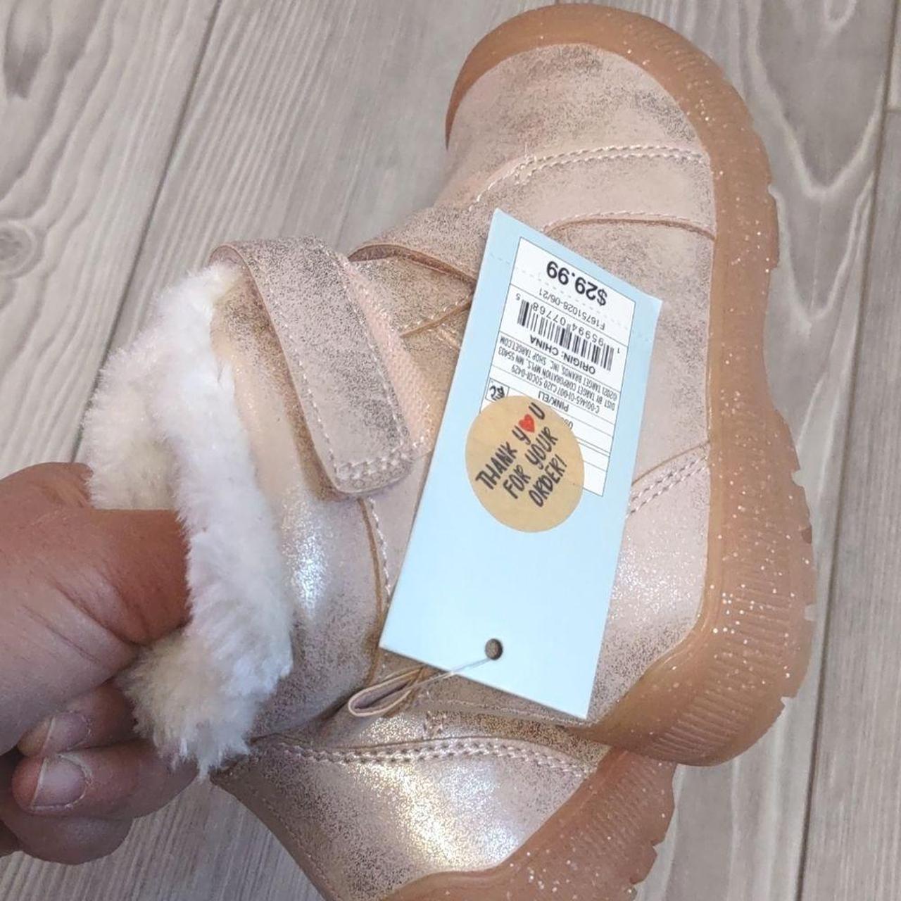 (01813) Cat & Jack Winter Boots Toddler Pink Eli Sz... Depop