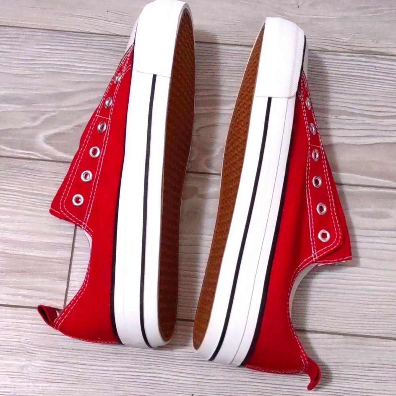 platform red sneakers