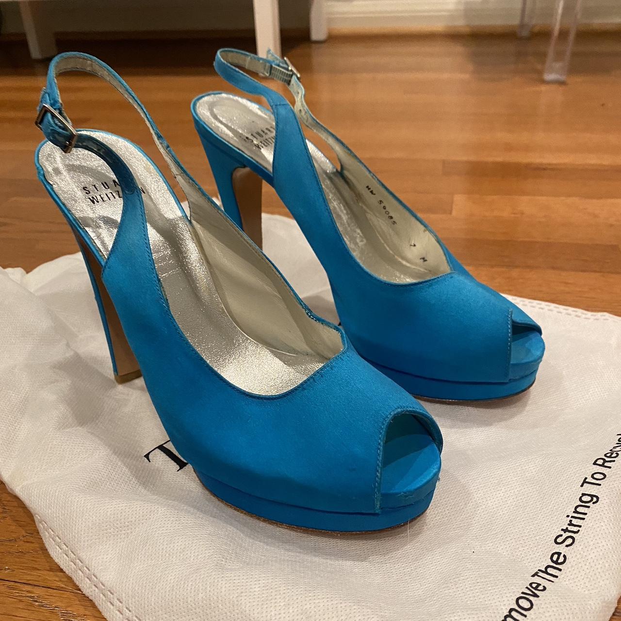 stuart weitzman blue heels