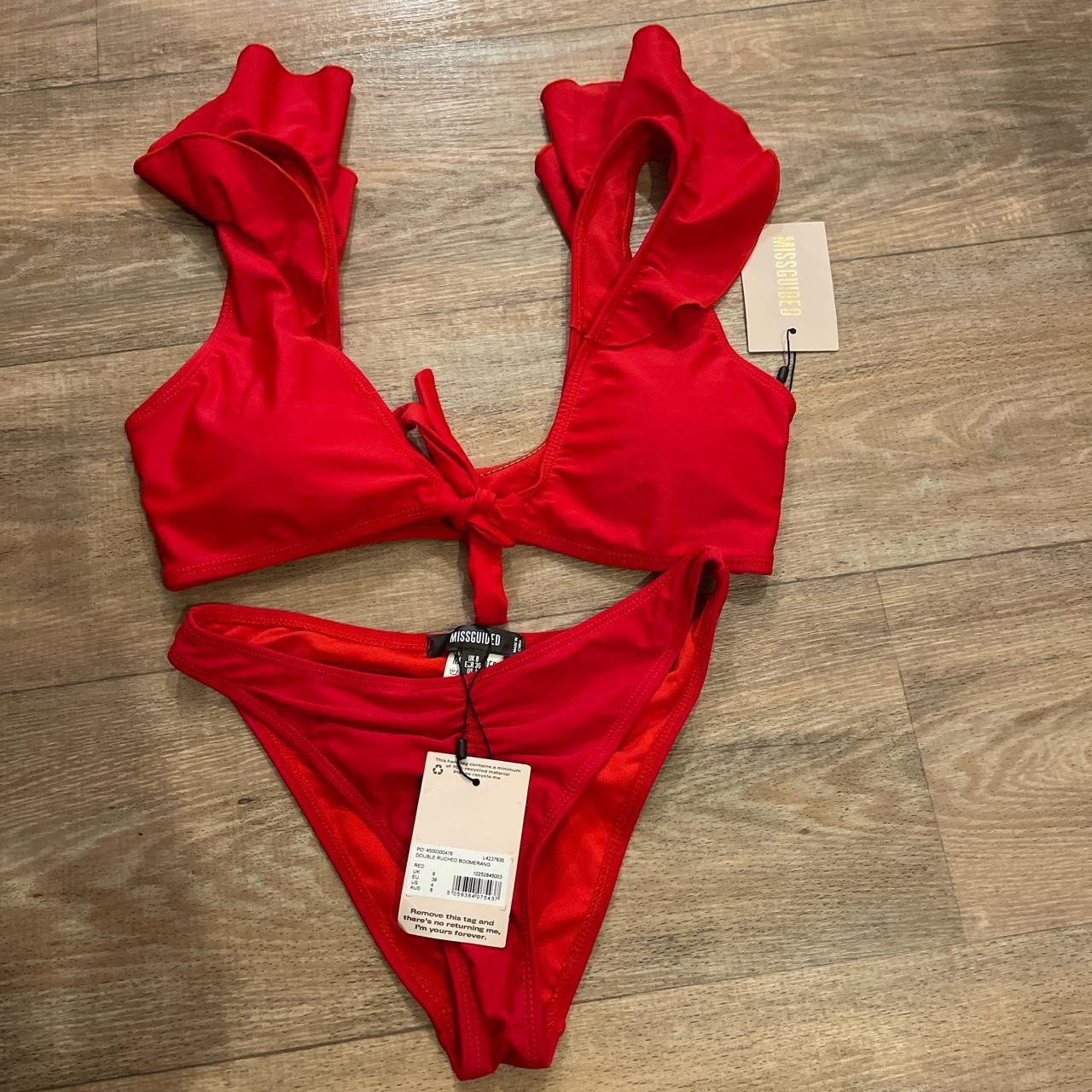 Missguided red bikini set. Purchased separately.... - Depop