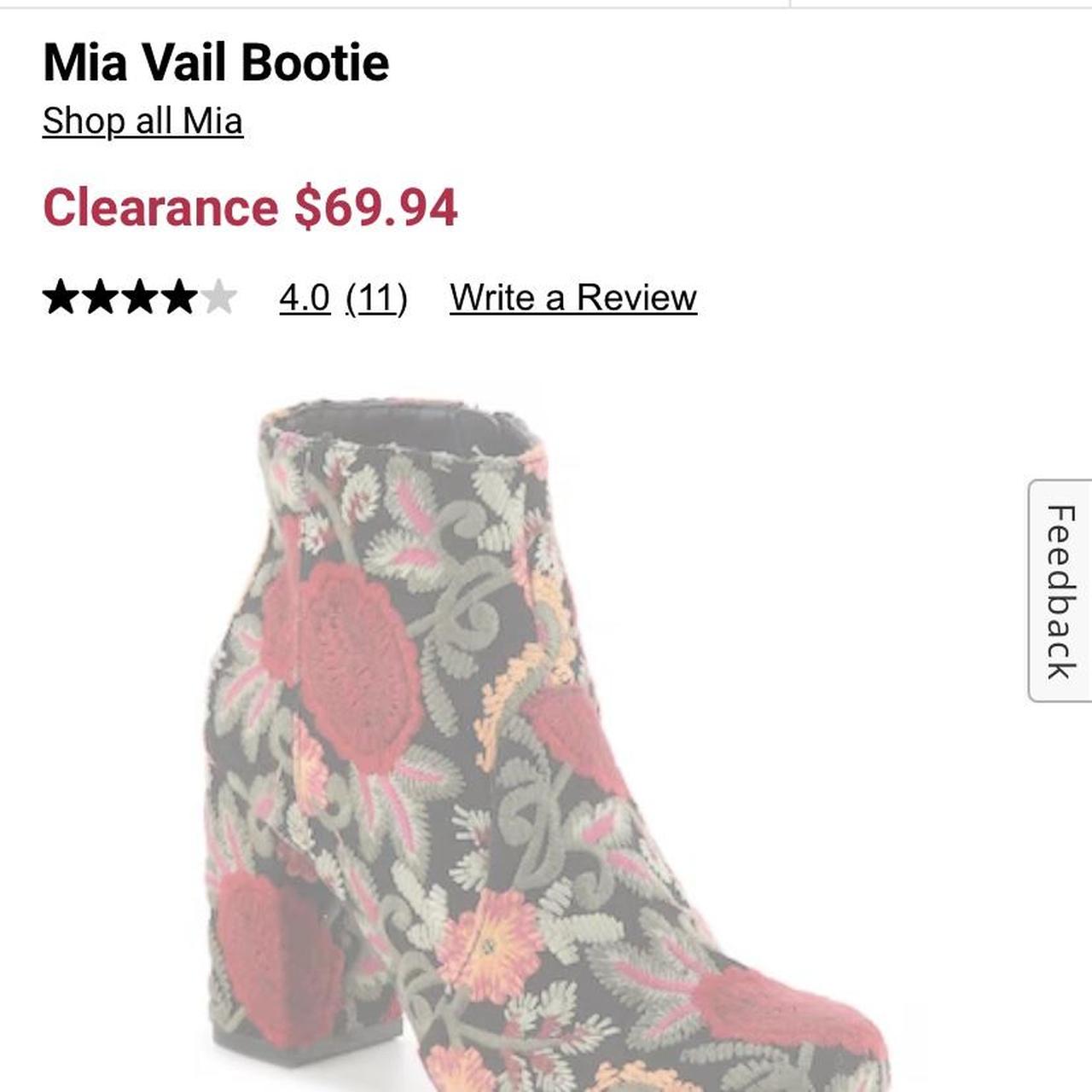 Mia embroidered 2025 ankle boot