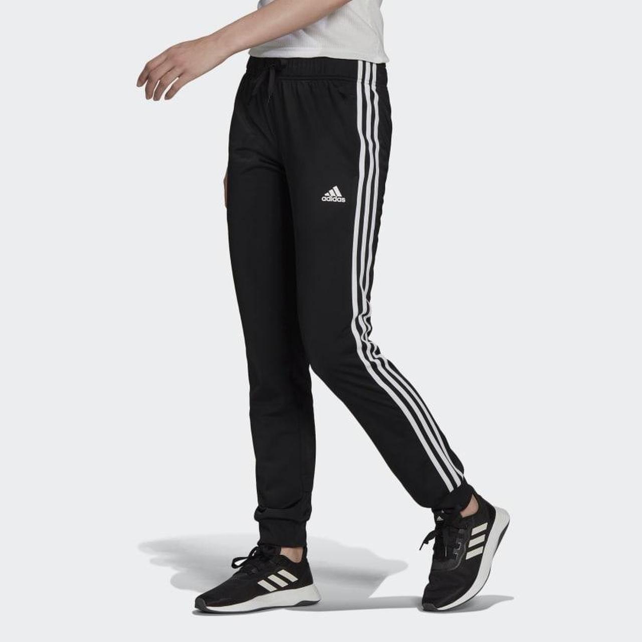 Brand New Black & White Adidas Joggers - Depop