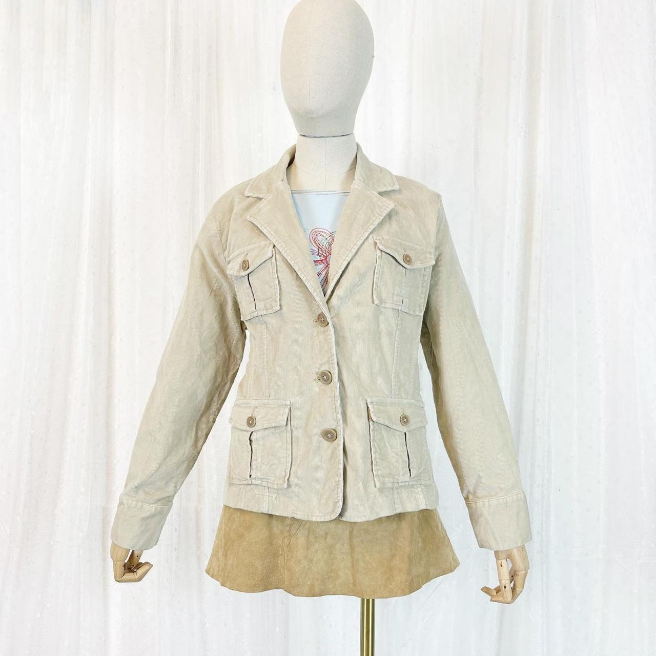 corduroy jacket super cute vintage cream cord... Depop