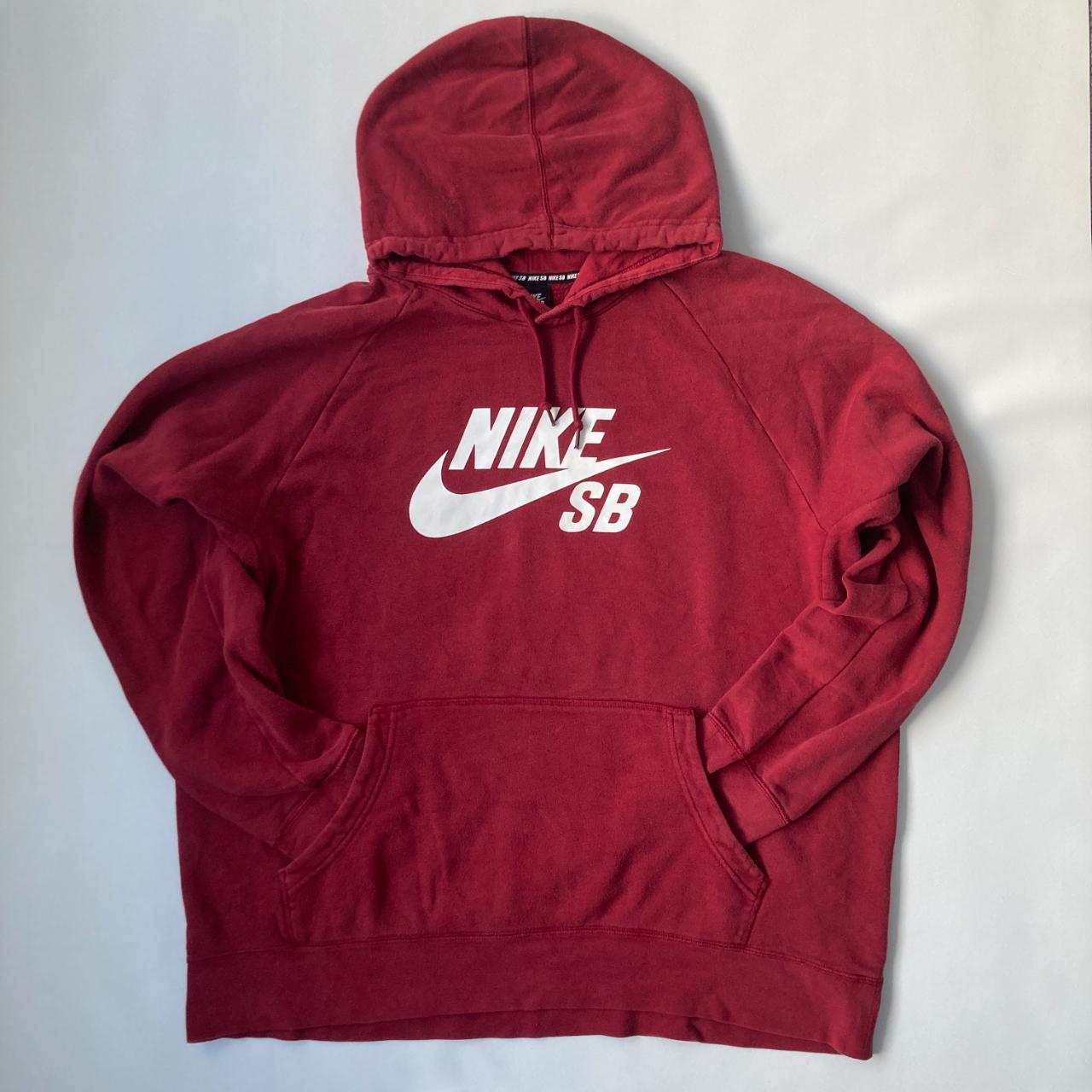 Nike SB Red Hoodie - XXL Condition:... - Depop