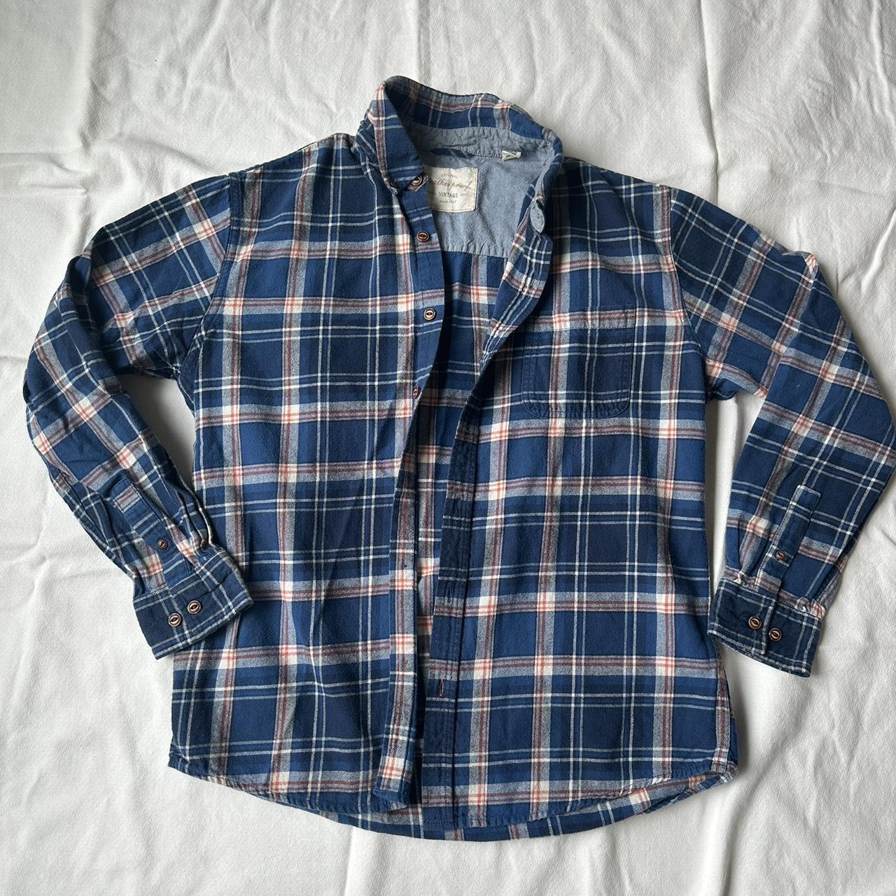 Weatherproof Vintage Flannel Shirt for Men in Orange