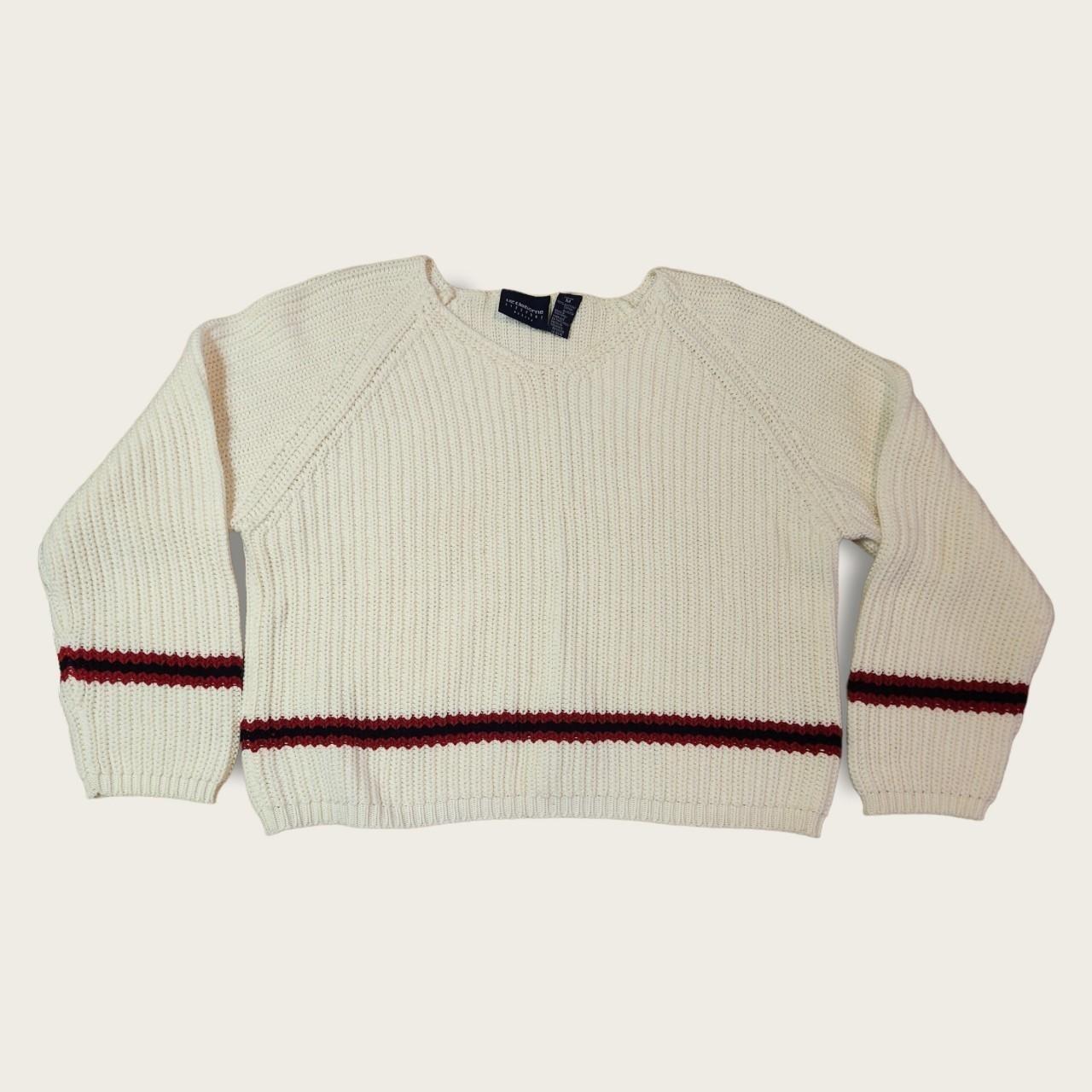 Women's White And Red Jumper 