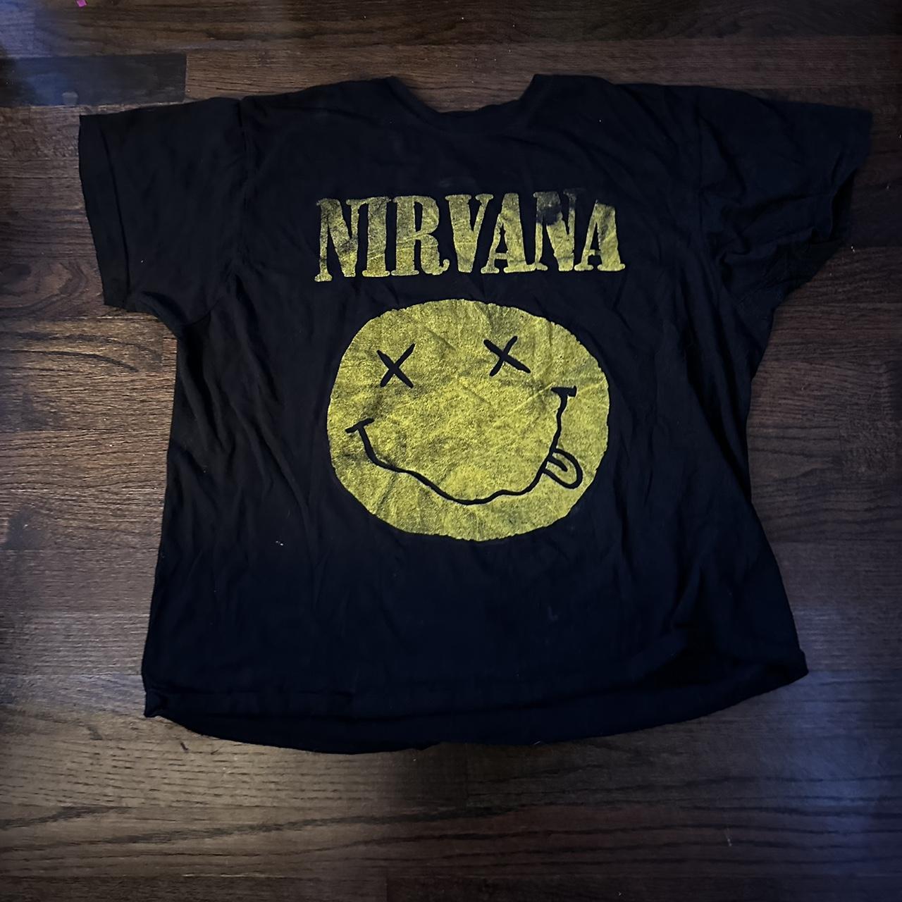 Nirvana black best sale and yellow shirt