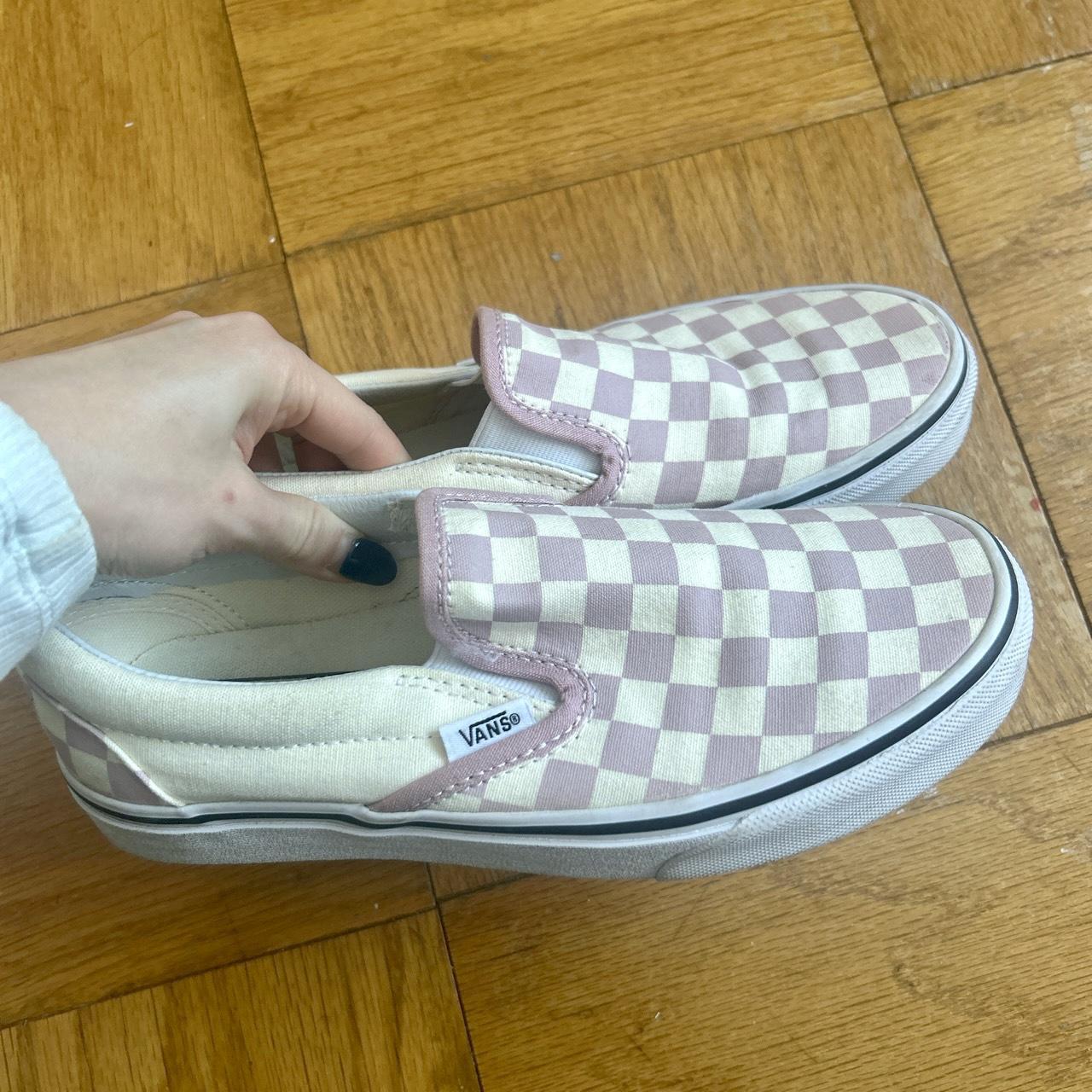 Vans checkerboard slip shop on zephyr pink