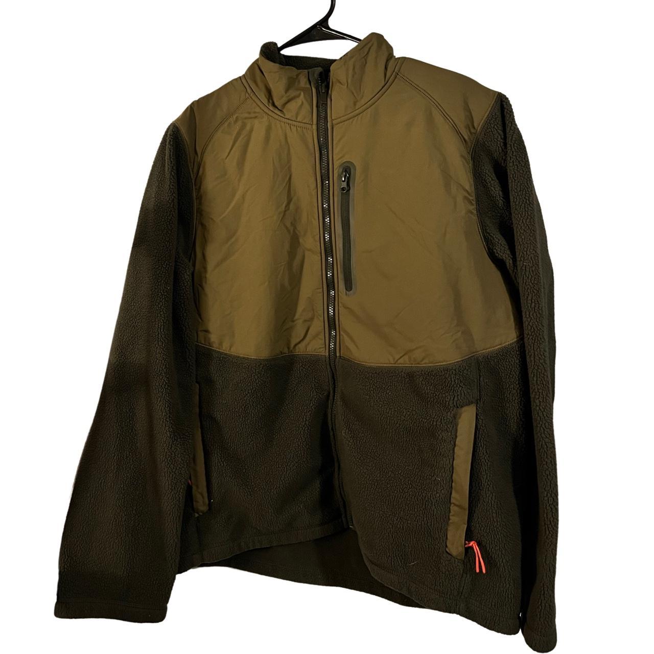 All in Motion Men's Khaki and Green Jacket Depop