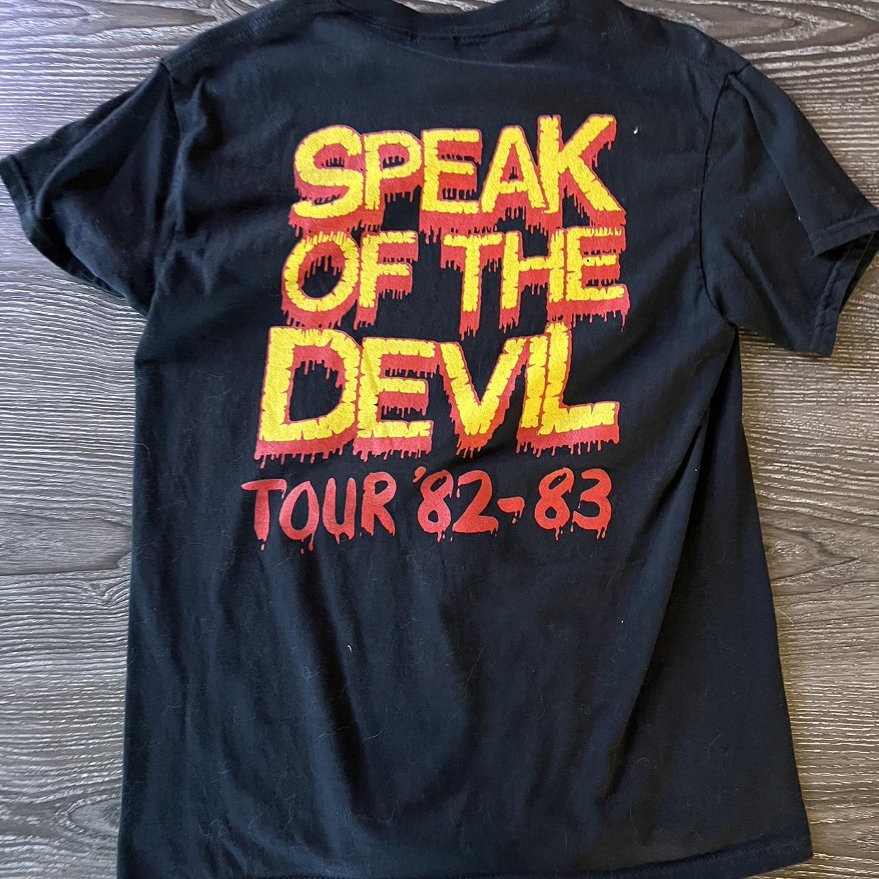 OZZY SPEAK OF THE DEVIL TOUR SHIRT REPRINT SIZE... - Depop