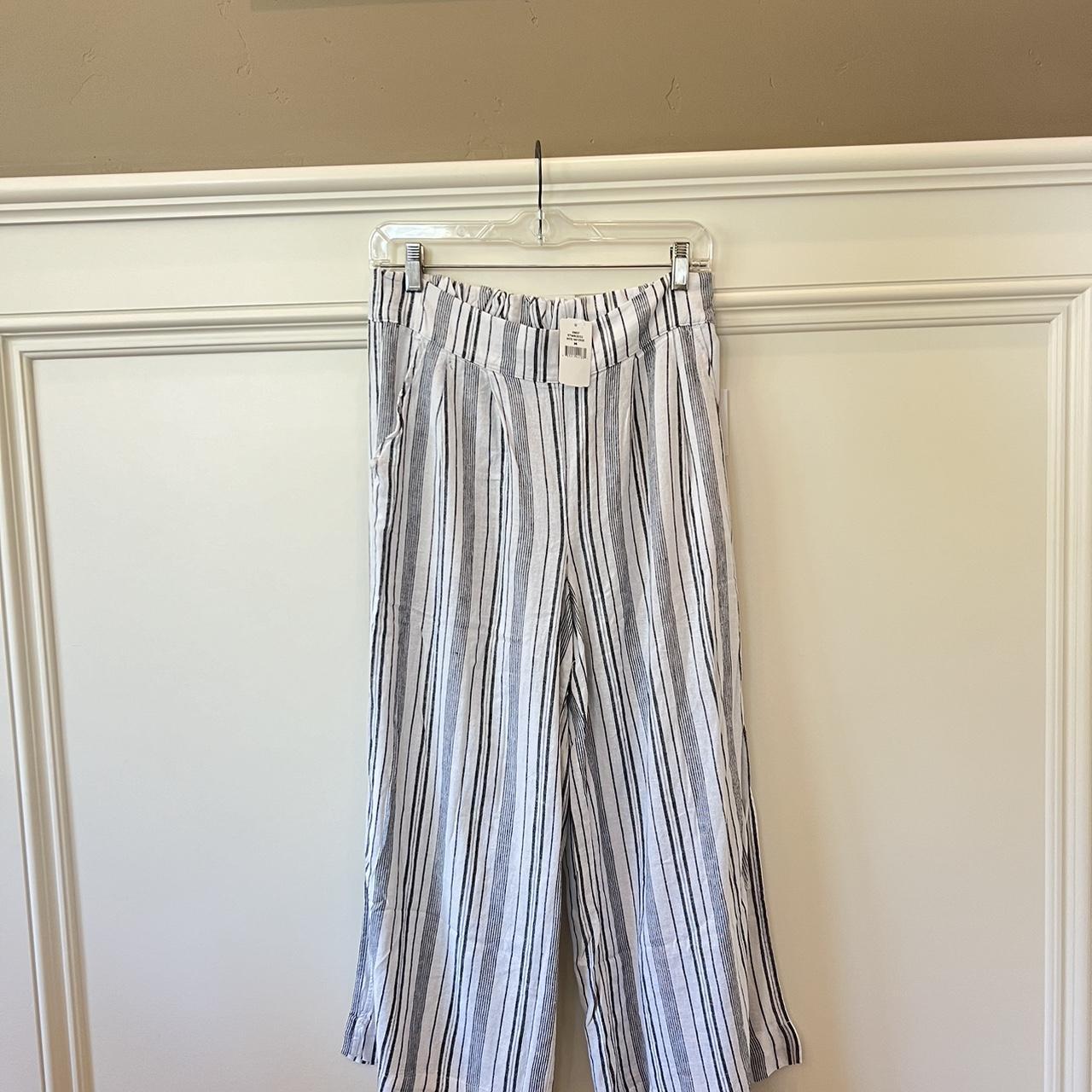 Ellen tracy striped linen pants online