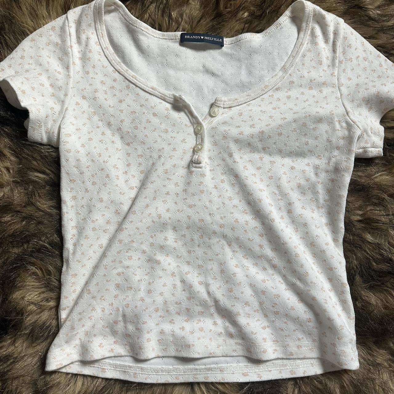 brandy melville eyelet top never worn perfect... Depop