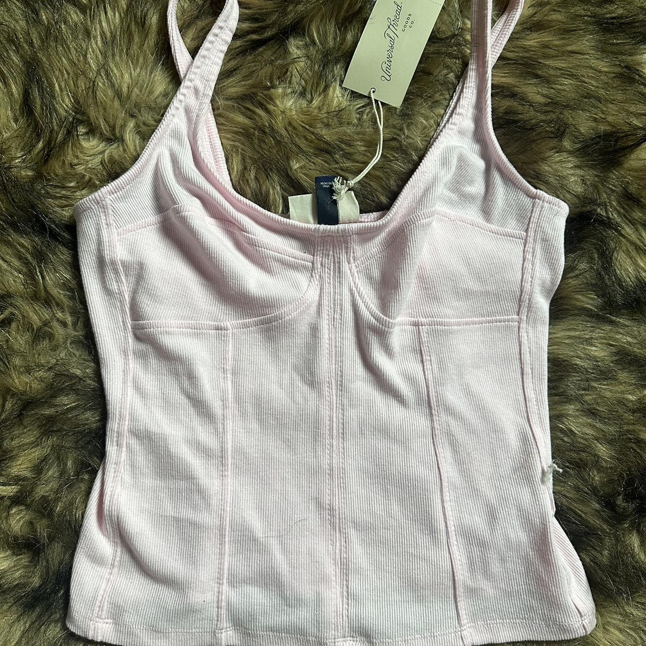 pink corset tank top bnwt size M Depop