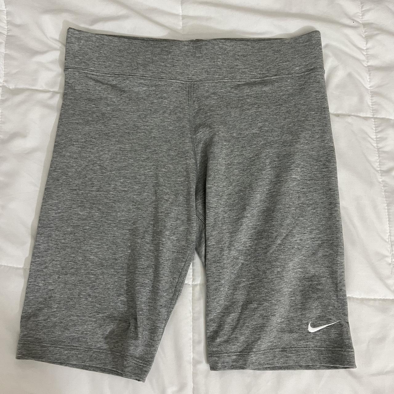 grey nike bike shorts • size medium ☻ no... Depop