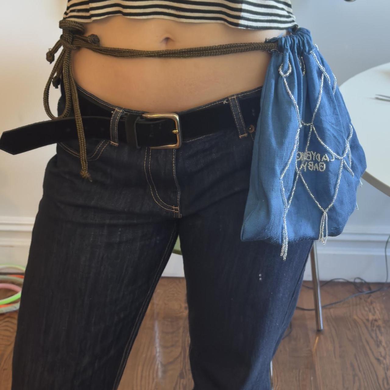 Women's Bag - Blue/Multi – Handmade raw silk pouc… - image 4