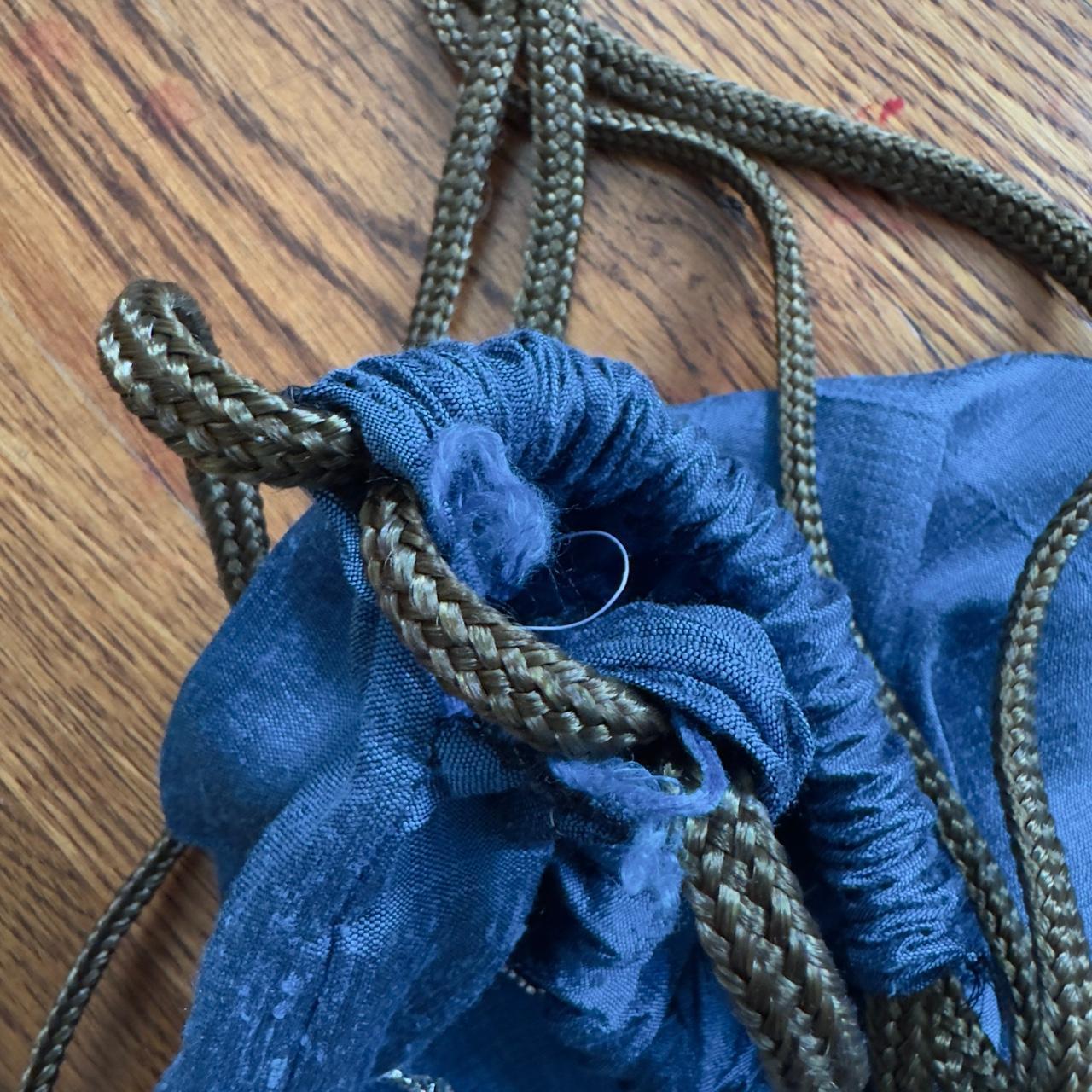 Women's Bag - Blue/Multi – Handmade raw silk pouc… - image 6