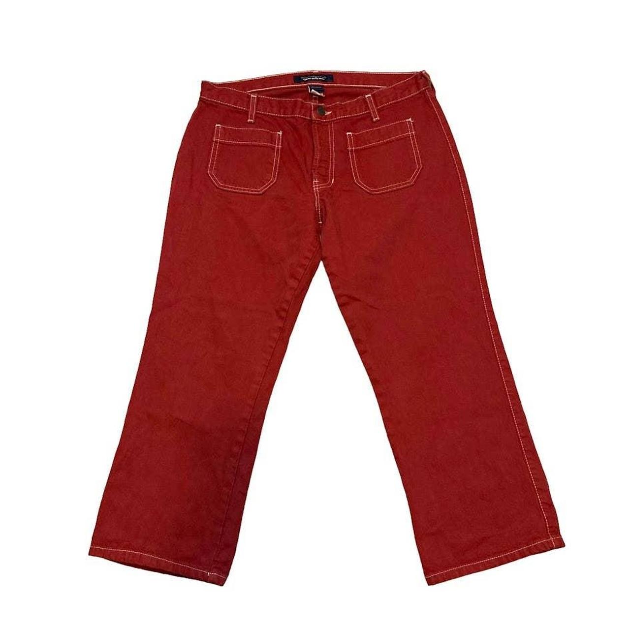 Abercrombie & Fitch Women's Red and White Trousers