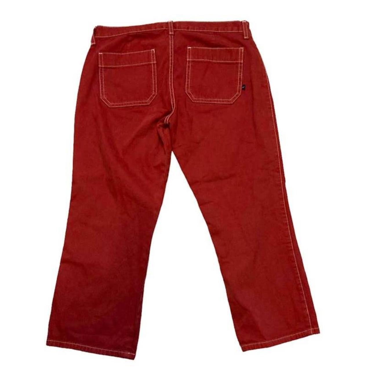 Abercrombie & Fitch Women's Red and White Trousers (2)