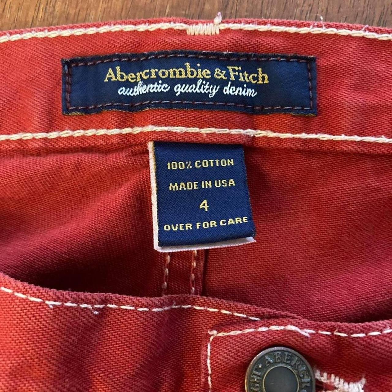 Abercrombie & Fitch Women's Red and White Trousers (3)