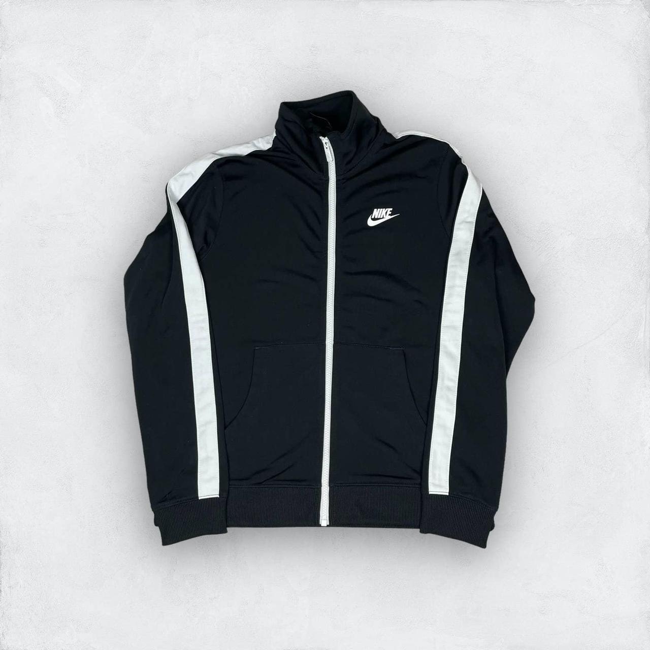 Nike Women Black/White Polyester Full Zip Track Suit | Depop