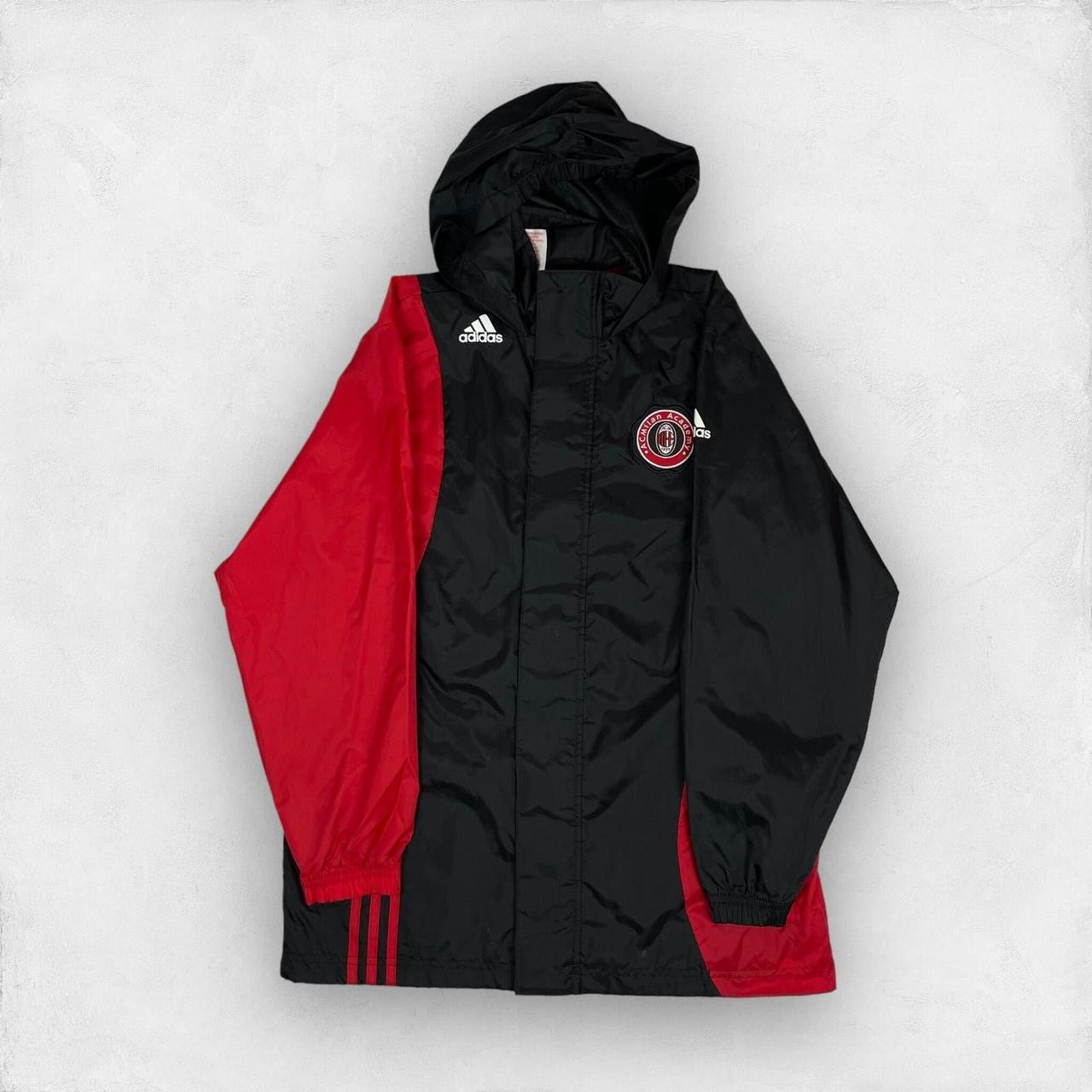 Adidas Men Black Red AC Milan Academy Track Jacket