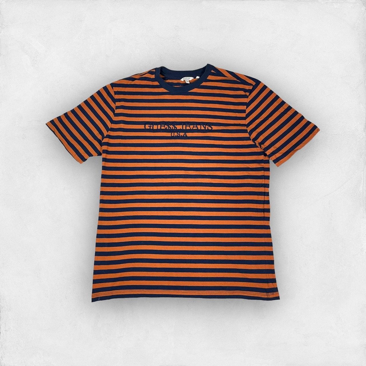 Orange and blue guess shirt online