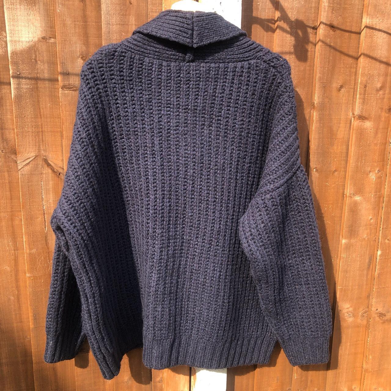 Zara Men's Navy Cardigan Depop