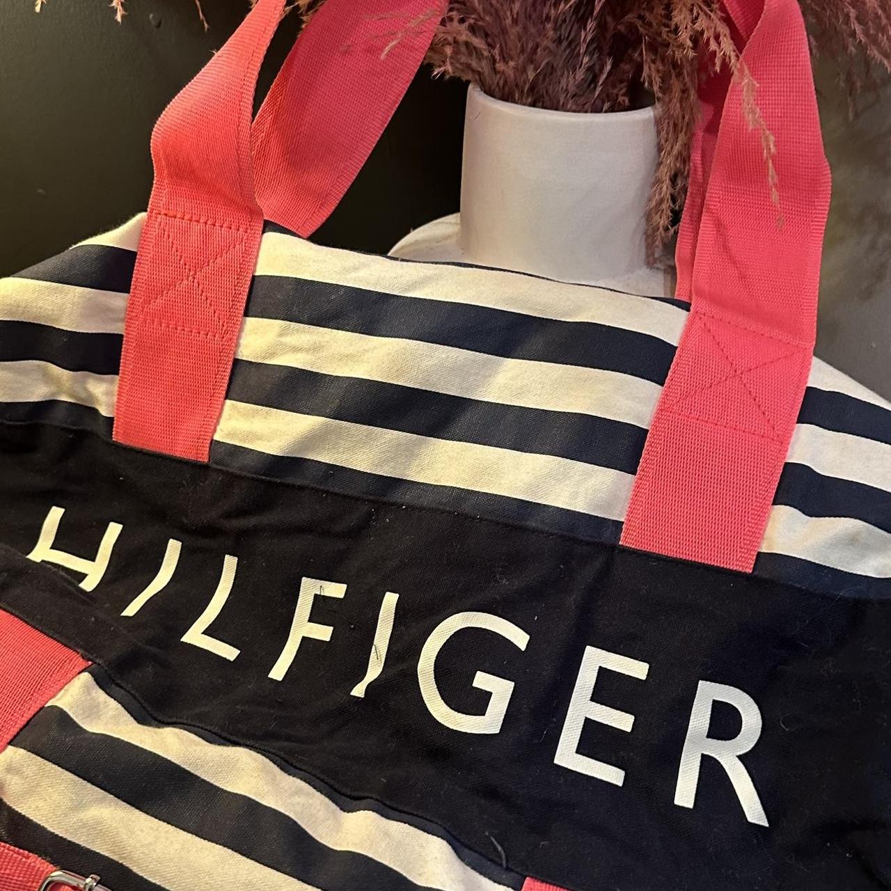 Tommy Hilfiger striped holdall Nearly new... - Depop