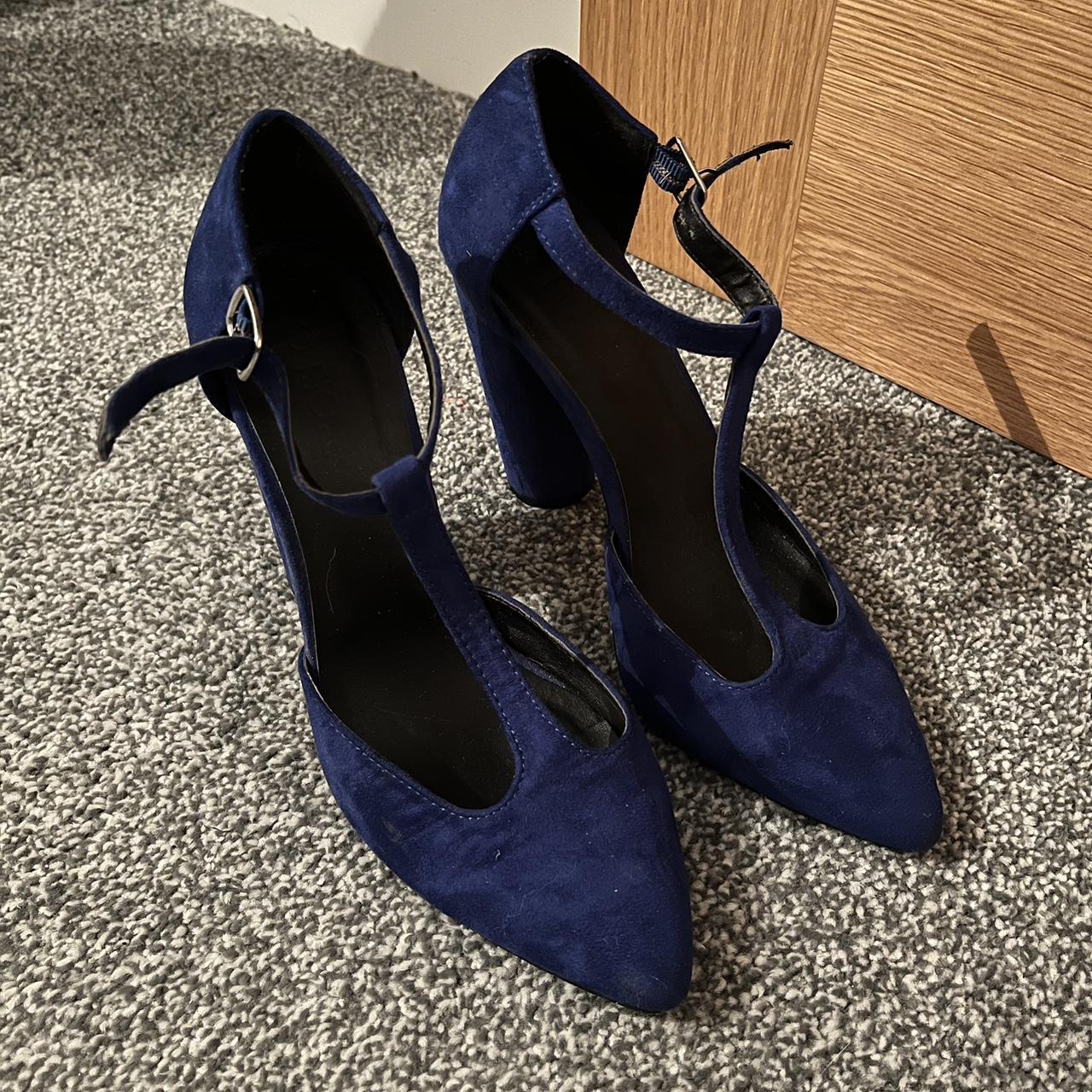 Navy blue t strap sales shoes