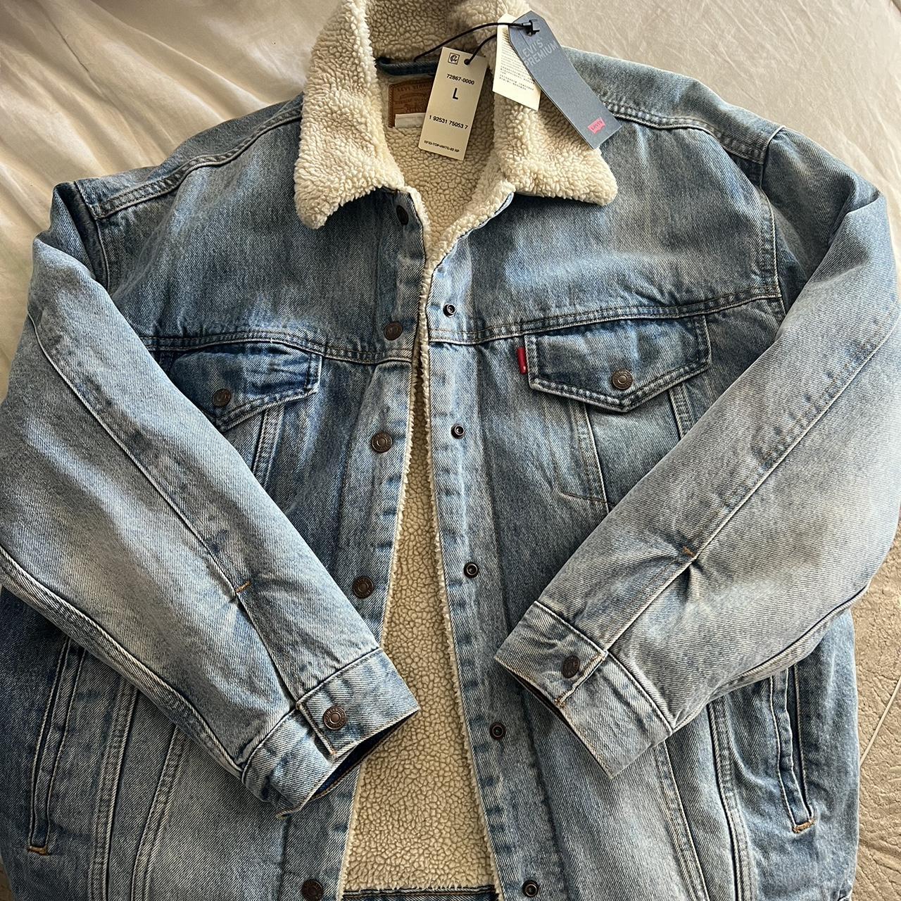 Levi’s Sherpa Denim Jacket Never Worn still has... - Depop