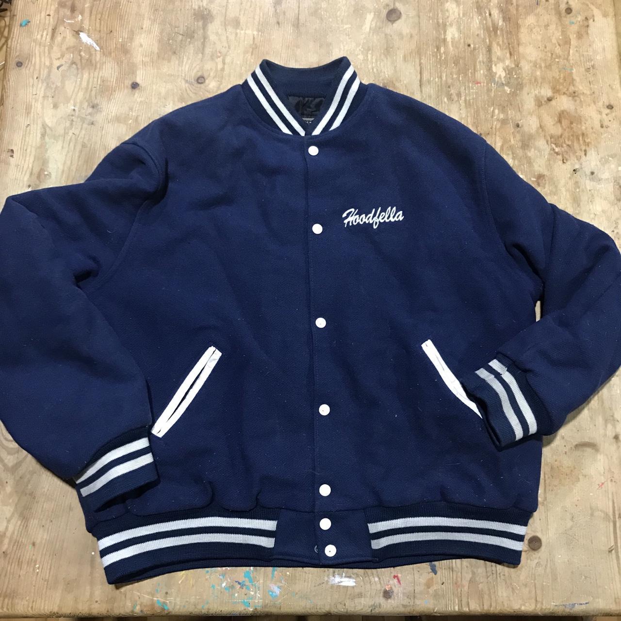 Hoodfella Varsity Jacket Detroit Designer Brand Snap... - Depop