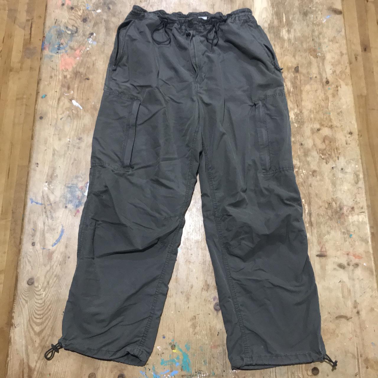 Y2k Gap Olive Green Cargo Raver Cinch Pants Size XL - Depop