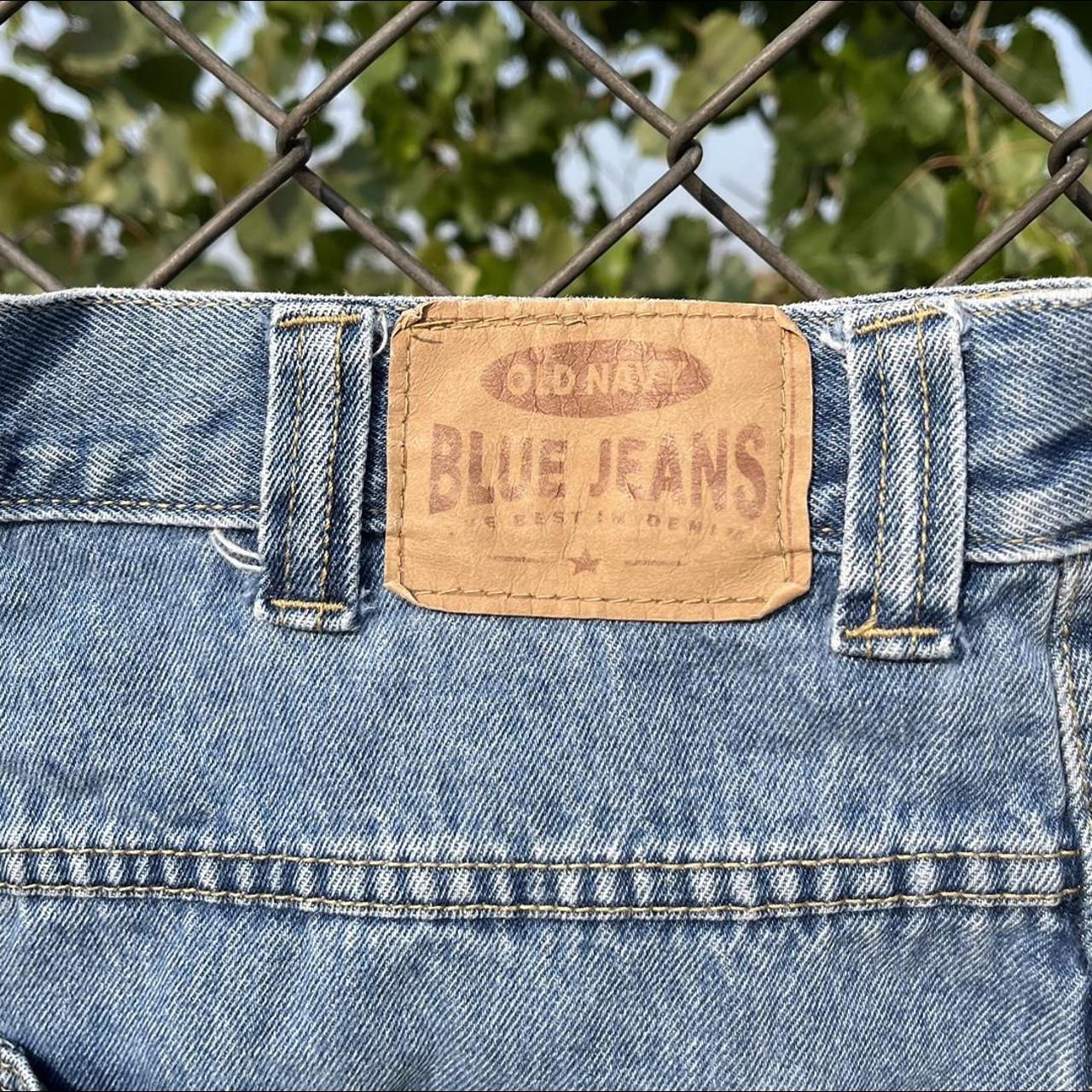 90's Old Navy Baggy Jorts Mid Wash Faded Denim Jean... - Depop