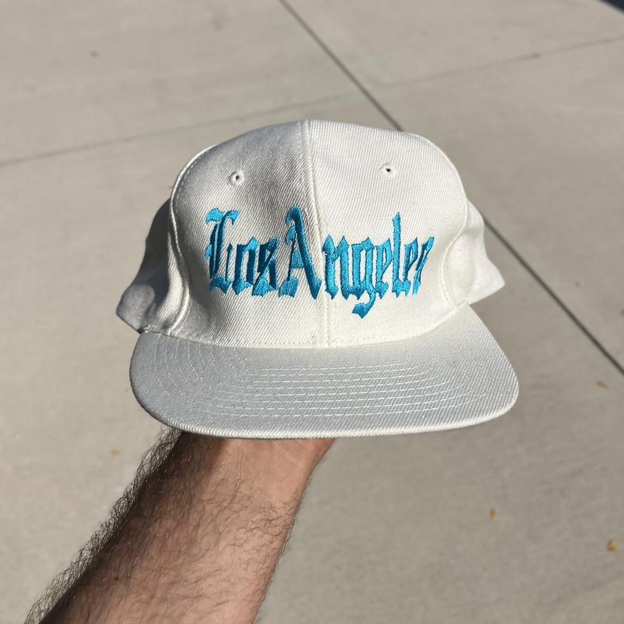 90's y2k Los Angeles California White / Aqua | Depop