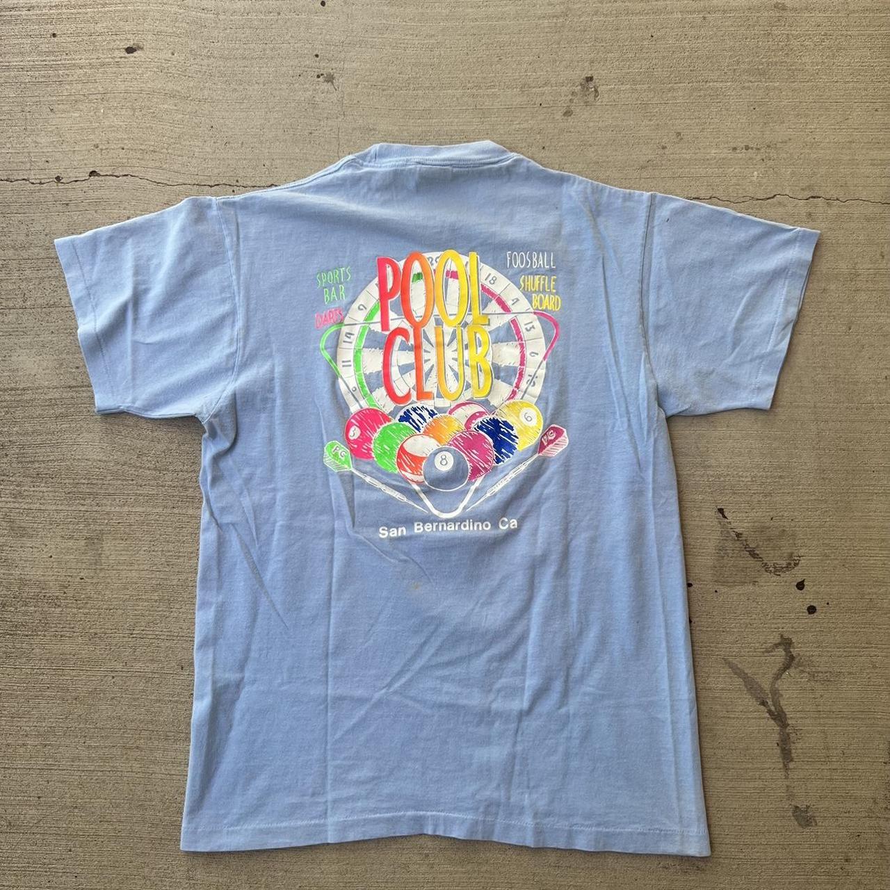 Vintage Early 90s San Bernardino pool club tee Size... - Depop