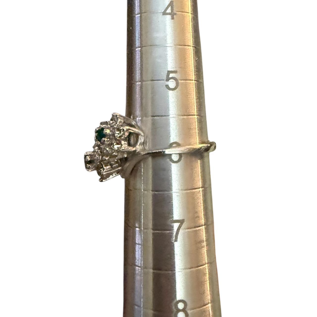 Women's Ring - Silver/Multi – Simulated emerald a… - image 5