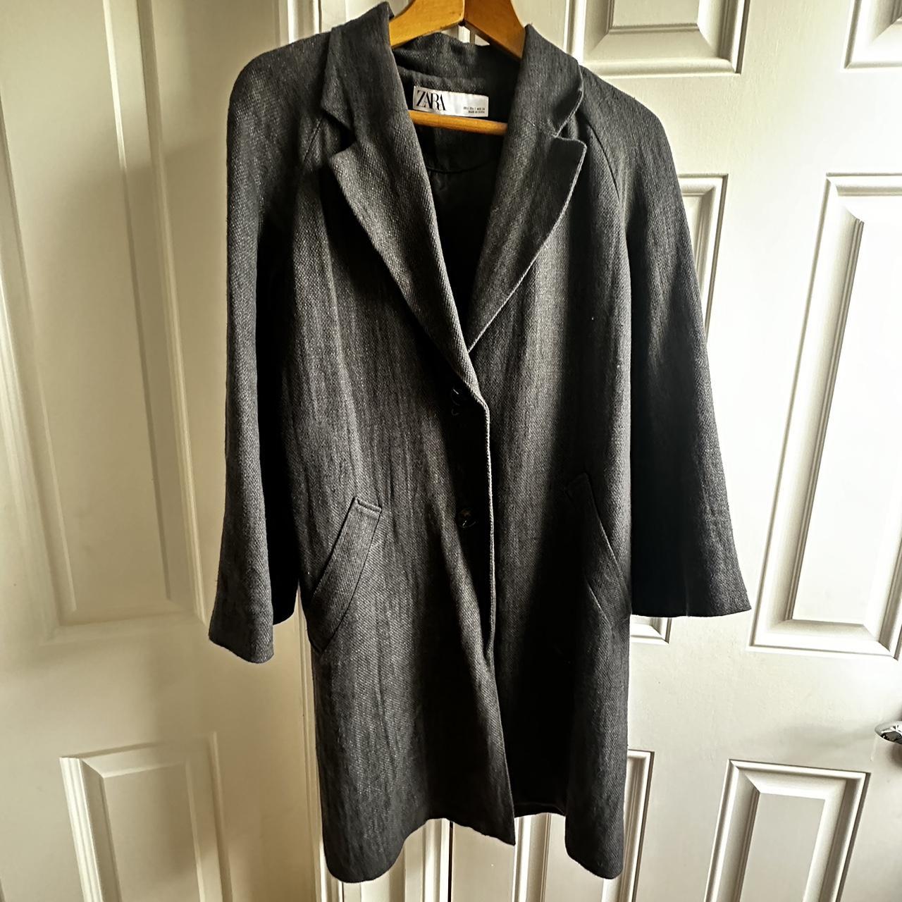 Size Small grey coat by Zara. Oversized feel. | Depop
