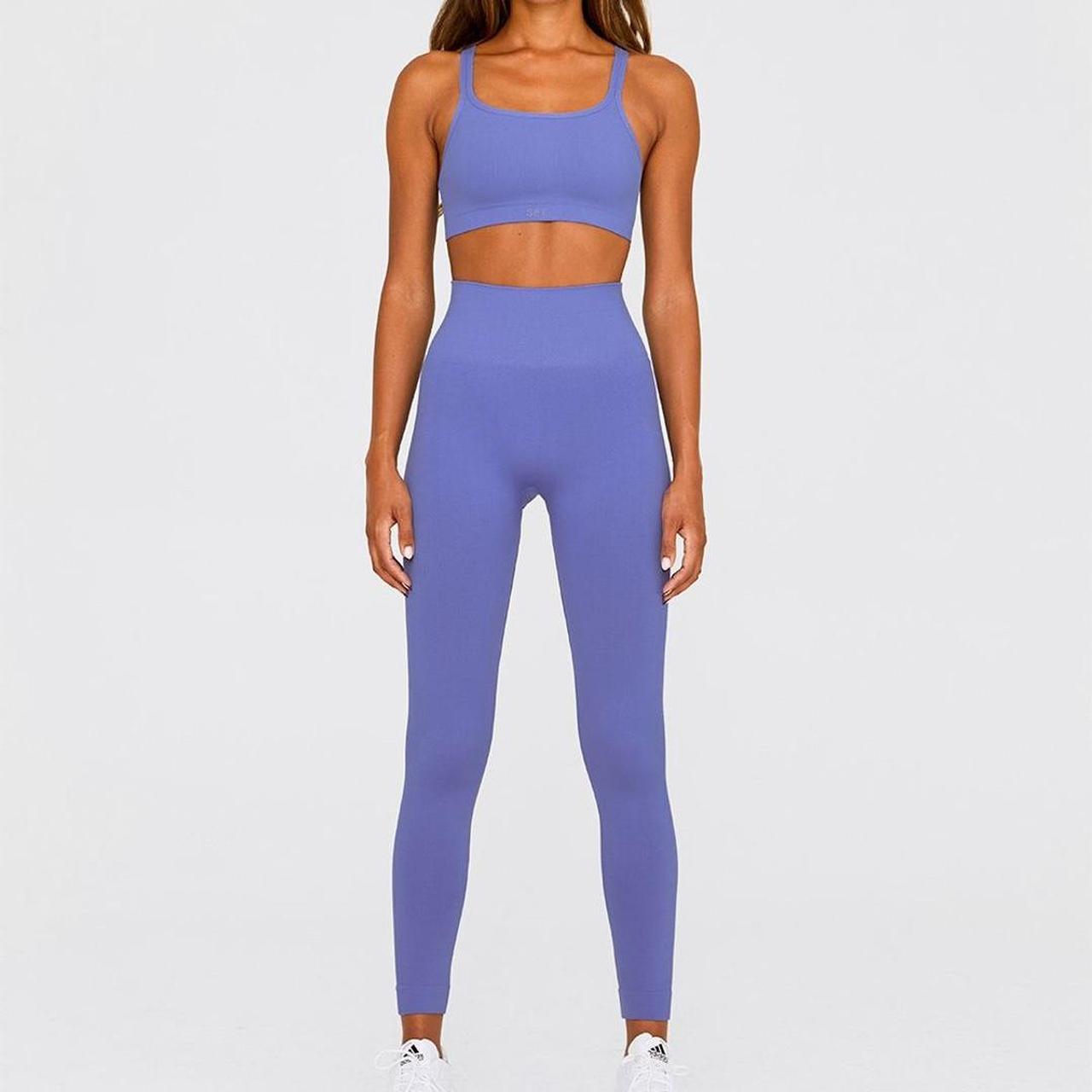 setactive leggings top set in bluebell repop Depop