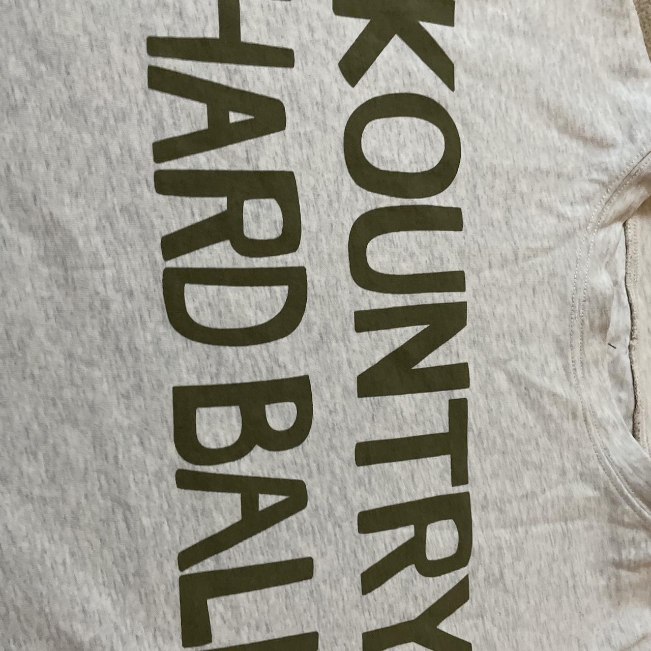 Kounty Hardball vintage white and pink shirt - super | Depop