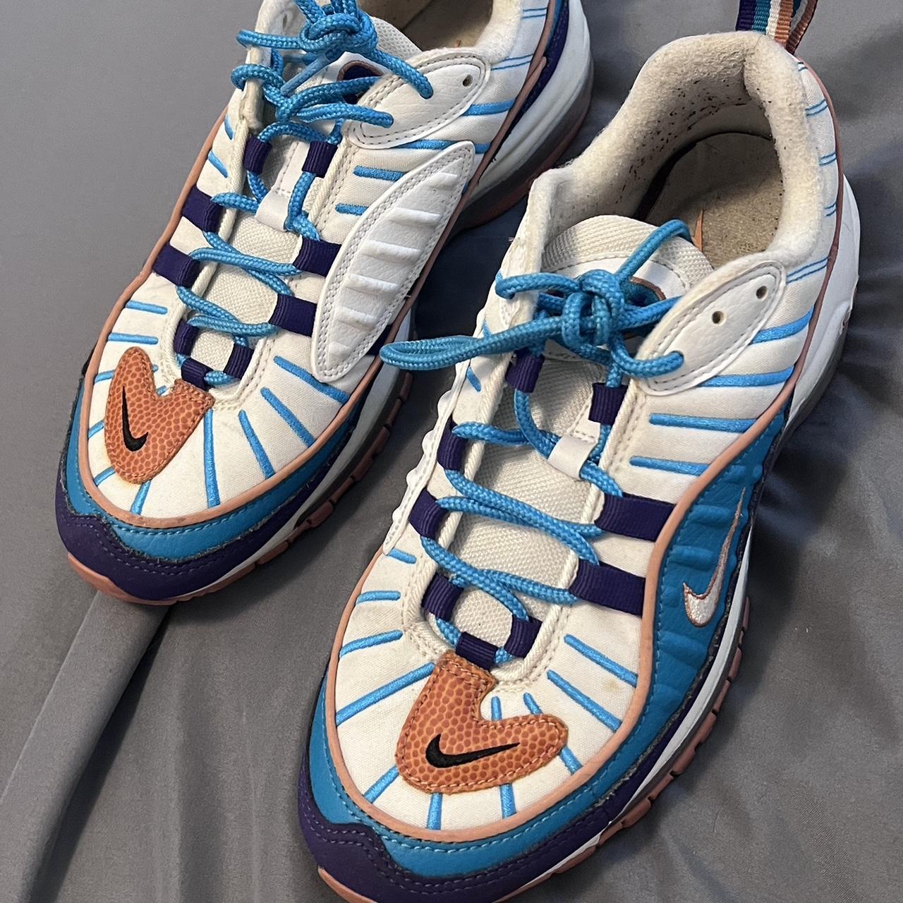 nike air max 98 spirit teal hornets. size 6.5 youth . Depop