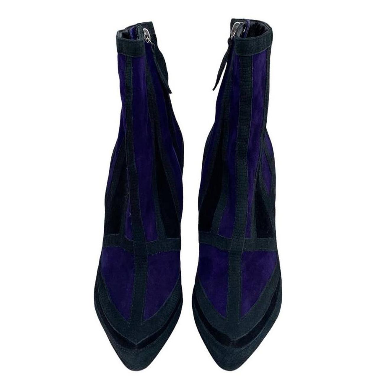 Aperlai Women's Black and Purple Boots (2)