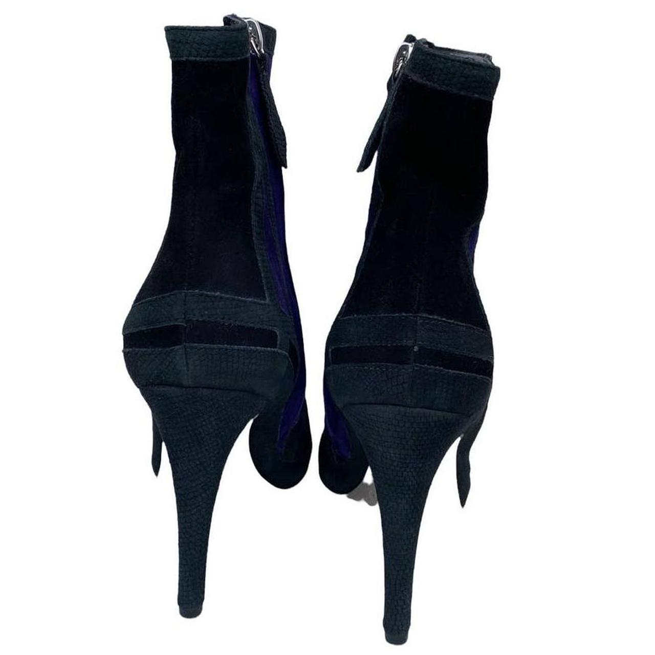 Aperlai Women's Black and Purple Boots (4)