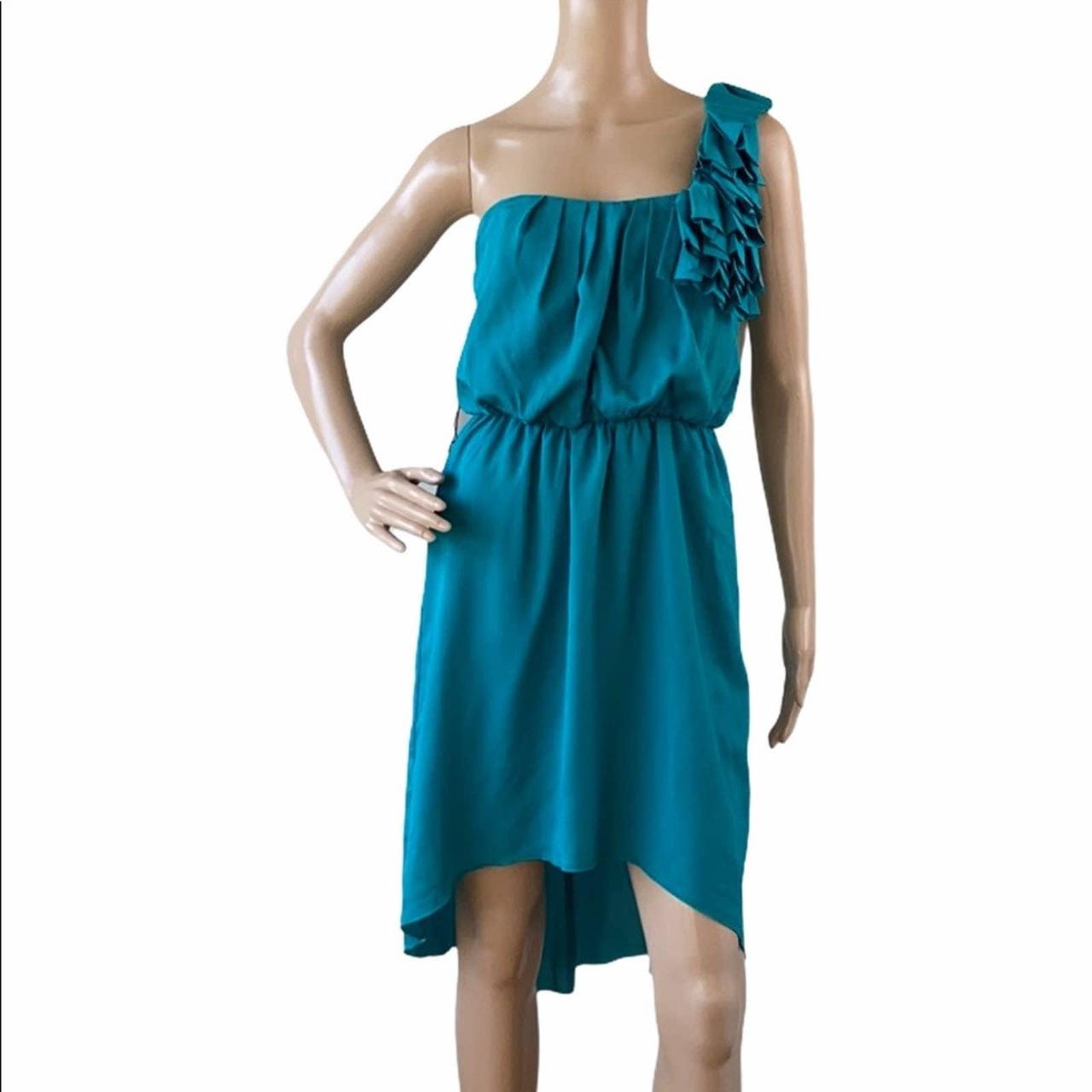 Jodi Kristopher Teal Size S Ruffled One Shoulder Depop