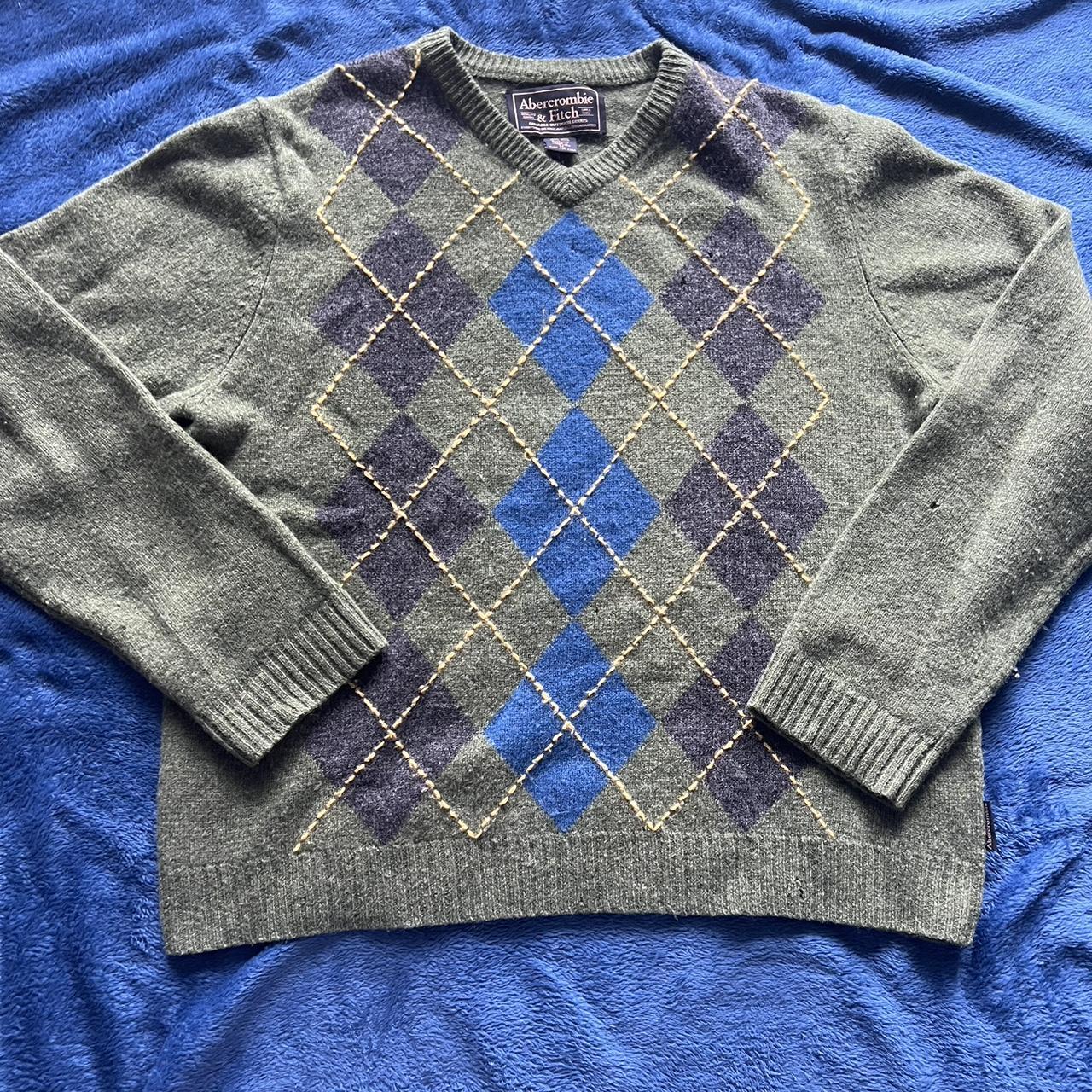 Abercrombie & Fitch Men's Green Jumper | Depop